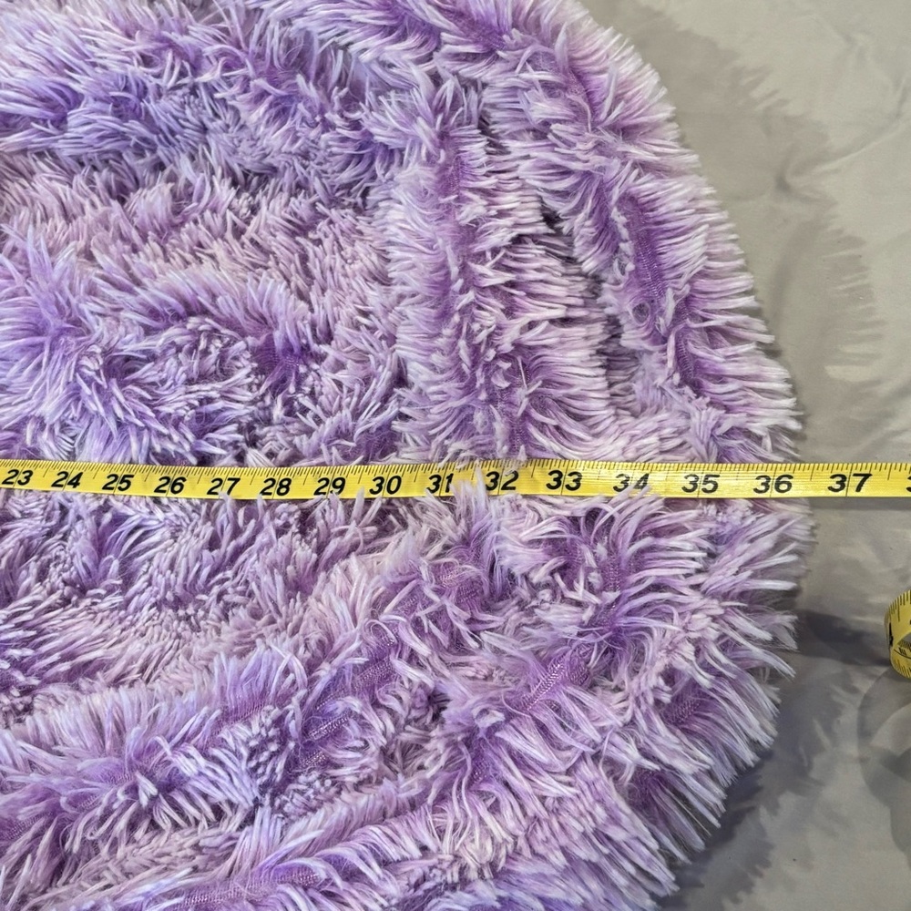Fuzzy Purple Bean Bag Cover - Picture 4 of 4